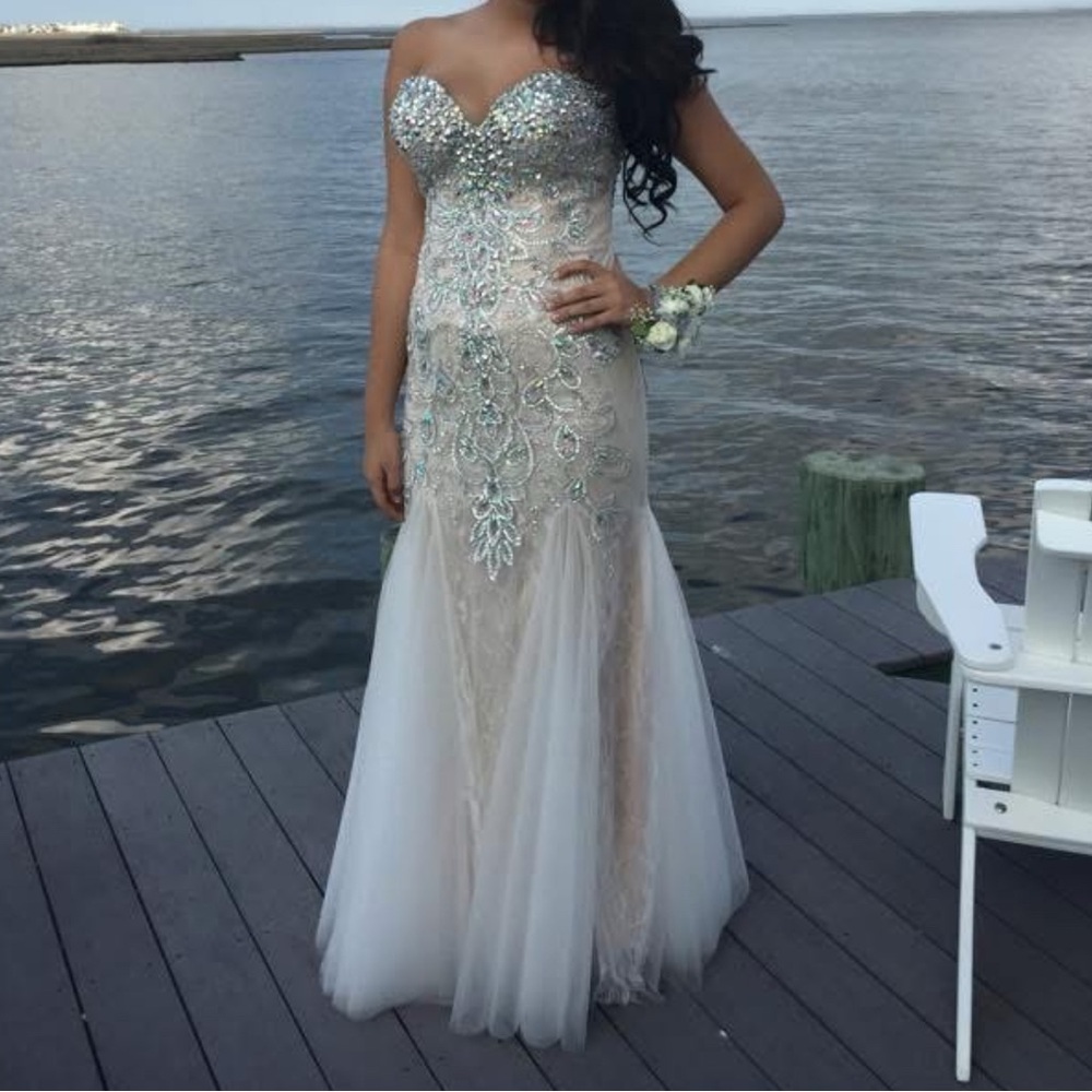 Mac Duggal Pearl Strap Dress
